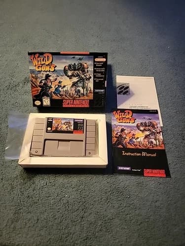 Wild Guns for Super Nintendo (SNES) CIB Complete.