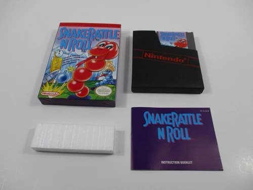 SNAKE RATTLE 'N' ROLL Nintendo NES Game Complete In Box Authentic!