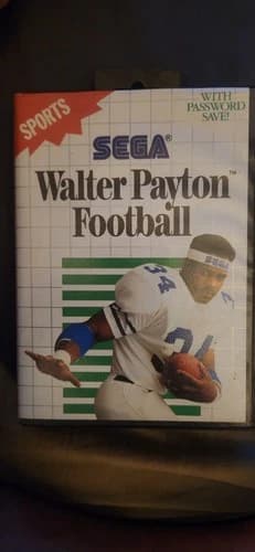 Sega Master System Walter Payton Football 1989 Complete in Box