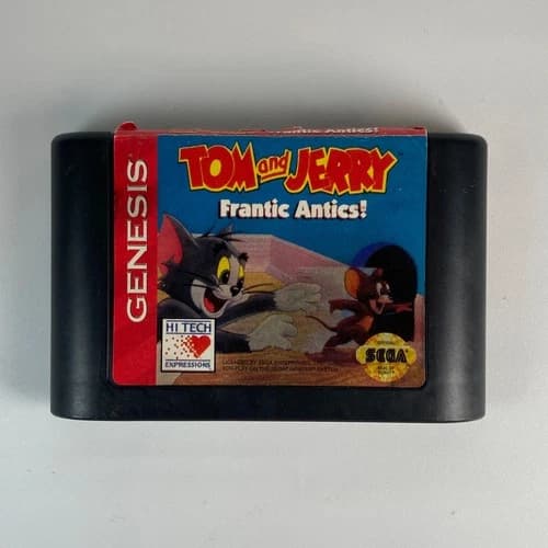 Tom and Jerry: Frantic Antics (Sega Genesis, 1993) Authentic Cartridge Only