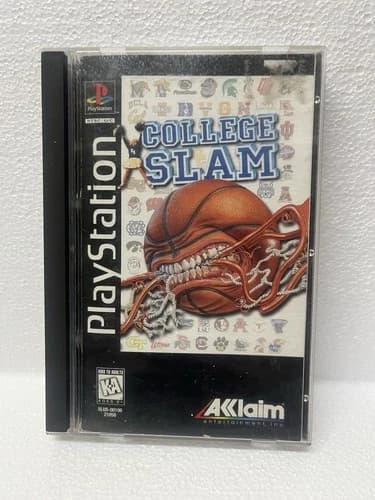 PLAYSTATION 1 PS1 PSX COLLEGE SLAM LONG BOX COMPLETE GAME CASE MANUAL