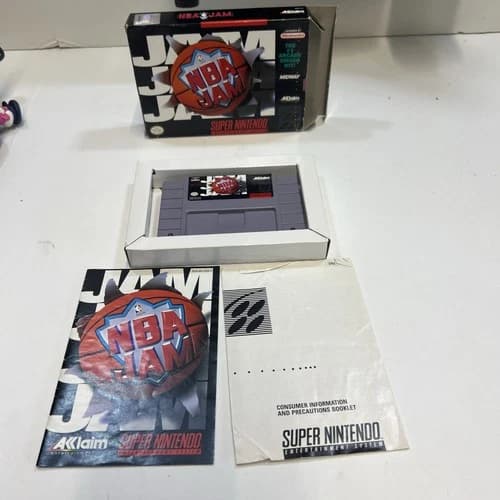 NBA Jam Super Nintendo SNES CIB Complete in Box Tested & Working