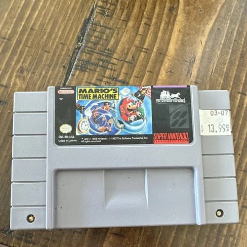 The Software Toolworks Mario's Time Machine SNES NTSC-U/C 1993 Cartridge Only