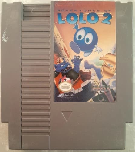 ADVENTURES OF LOLO 2 NES Nintendo Cartridge - Authentic Clean TESTED Working!