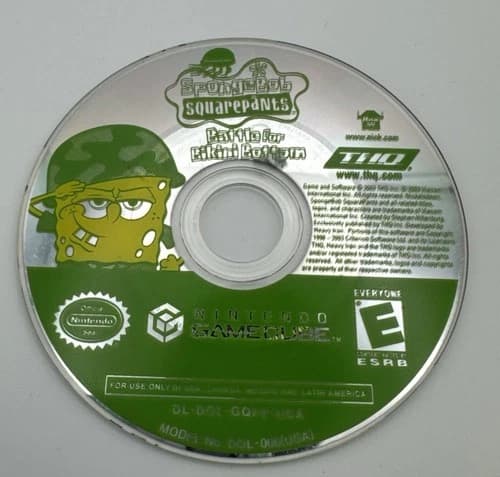 SpongeBob SquarePants: The Battle for Bikini Bottom Nintendo GameCube Disc Only