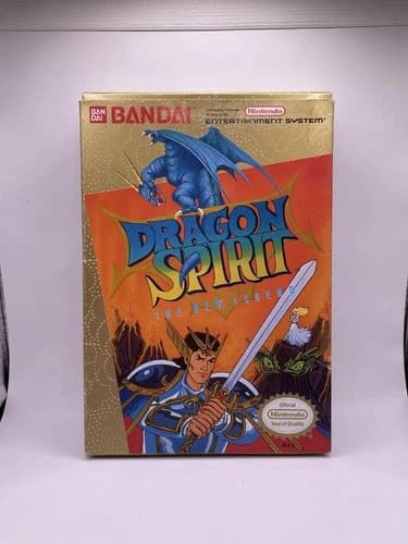 Dragon Spirit The New Legend Nintendo NES Bandai Complete, CIB, USA