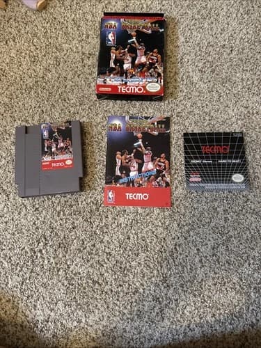 Tecmo NBA Basketball - NES - Complete In Box Heavy Wear