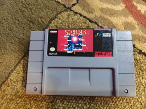 Wordtris (Super Nintendo Entertainment System, 1992) Tested Working