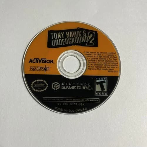 Tony Hawk’s Underground 2 Nintendo GameCube Disc Only Tested