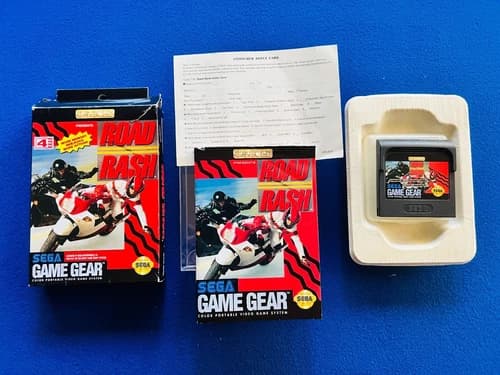 Road RASH Sega Game Gear CIB Complete Box Manual Cart Game Registration Card