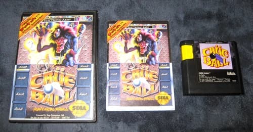 Crüe Ball: Heavy Metal Pinball Sega Genesis Complete CIB! GREAT Condition! Crue