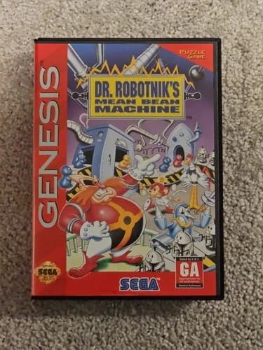 CLEAN Dr. Robotnik's Mean Bean Machine (Sega Genesis) - Tested & Working