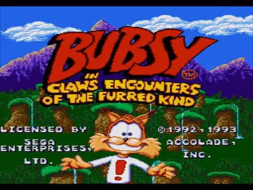 Bubsy - Sega Genesis Game Only