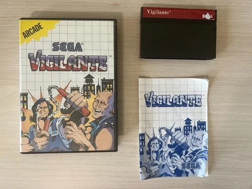 Vigilante (Sega Master System SMS, 1988) Complete CIB, Authentic, Tested Works