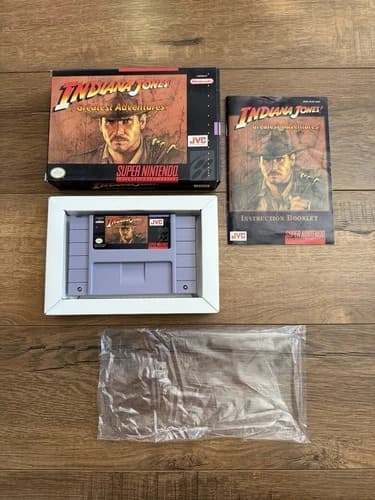Indiana Jones' Greatest Adventures Super Nintendo SNES Complete CIB Tested
