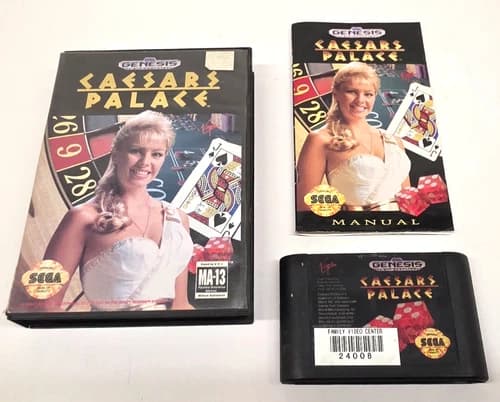Caesars Palace (Sega Genesis, 1993) Complete Game CIB - Tested