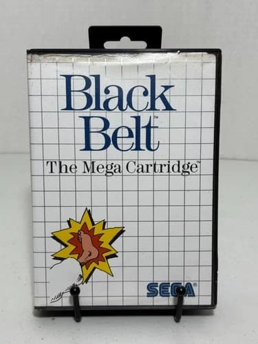 Black Belt Sega Master System COMPLETE Box manual game. Tested! Works!