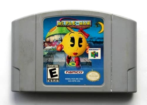 Ms Pac-Man Maze Madness (Nintendo 64 N64 2000) N64 TESTED