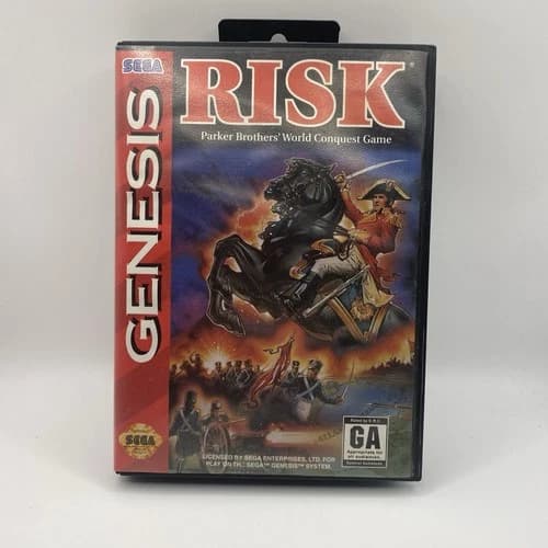 Risk SEGA Genesis Parker Brothers CIB Complete Authentic, Tested Works