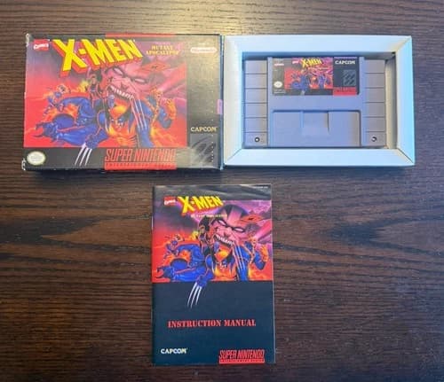 X-Men Mutant Apocalypse Super Nintendo SNES - Complete in Box CIB! Ships Fast!
