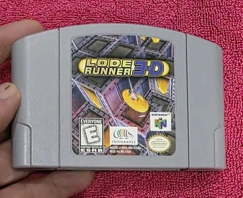 Lode Runner 3-D 3D Game Cartridge for the Nintendo 64 • Tested N64 Cart