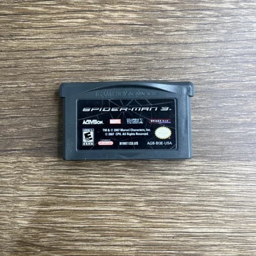 Nintendo Game Boy Advance Spider-Man 3 Authentic Tested Working Activision