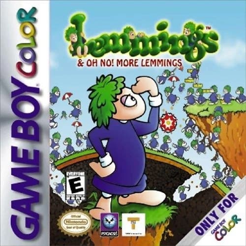 Lemmings And Oh No More Lemmings - Game Boy Color Gbc