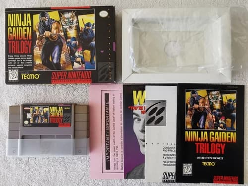 Ninja Gaiden Trilogy Super Nintendo SNES CIB Complete w/Box Tested WATCH VIDEO