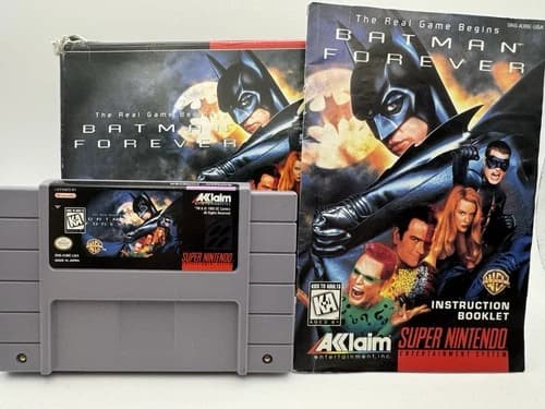 Batman Forever (Super Nintendo SNES, 1995) CIB | Complete | Tested