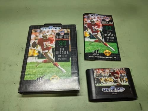 Sports Talk Football '93 Starring Joe Montana Sega Genesis Complete in Box