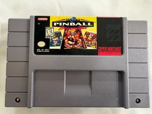 Super Pinball Behind the Mask Super Nintendo SNES Only Game Cartridge