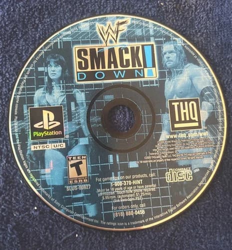 WWF Smackdown PS1 Playstation 1 Disc only Tested, Works (Great Condition)!