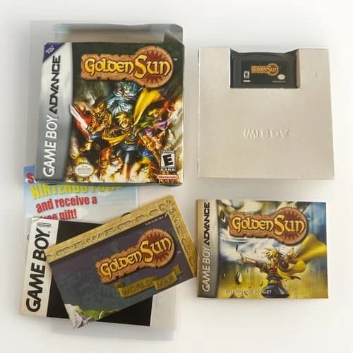 Golden Sun - CIB - Gameboy Advance GBA - Map, Manual, And Box!