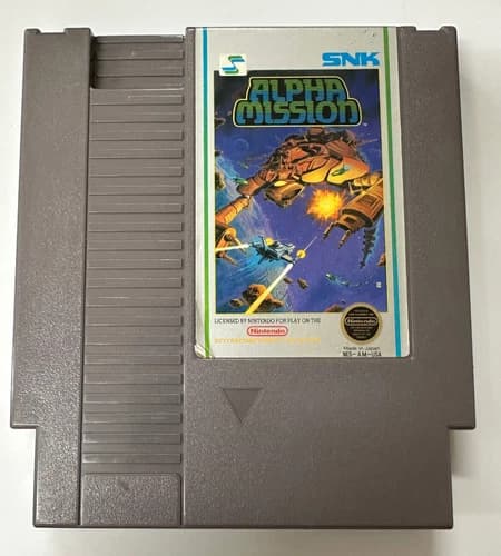 Alpha Mission (Nintendo Entertainment System, NES, 1985)- TESTED & WORKS