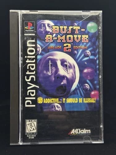 Bust-A-Move 2: Arcade Edition (PlayStation 1, 1996) Game Works Well See Photos