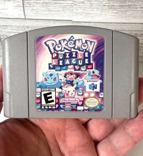 Original Pokemon Puzzle League N64 Game Authentic Tested Free Shipping