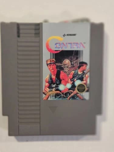 Contra (Nintendo NES) Authentic Loose Cartridge Clean Front Label