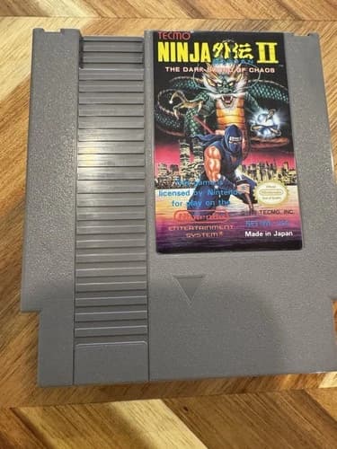 Ninja Gaiden 2 II: The Dark Sword of Chaos NES, Tested And Working
