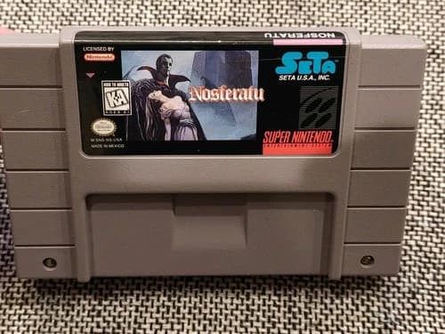 NOSFERATU Super Nintendo SNES Game Cartridge Only RARE Authentic North America