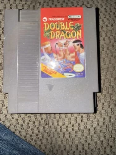 Nintendo Double Dragon Arcade Smash NES Martial Arts Game Tradewest Cartridge
