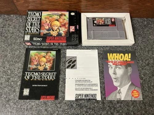 Tecmo Secret of the Stars (Super Nintendo SNES, 1995) Complete In Box
