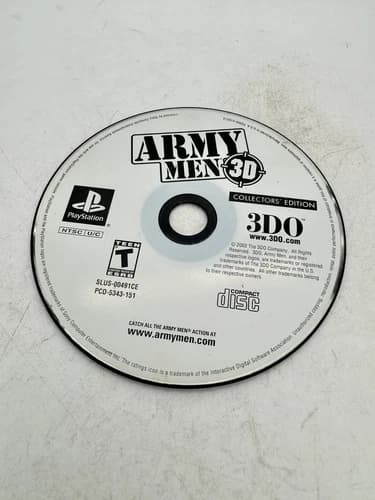 Sony PlayStation 1 PS1 Disc Only TESTED Army Men 3D CE