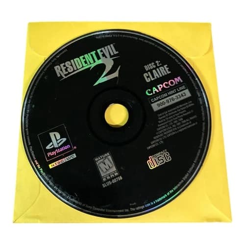 Sony PlayStation 1 PS1 Disc Only TESTED Resident Evil 2 DISC 2 CLAIRE ONLY GH