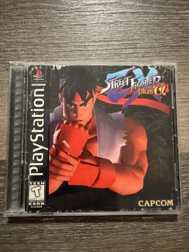 Street Fighter EX Plus Alpha PS1 PlayStation CIB Capcom SLUS-00548 Black Label