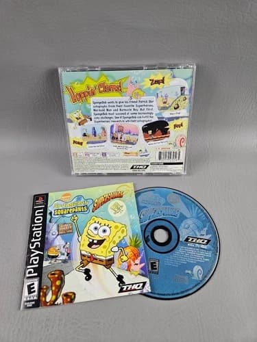 SpongeBob SquarePants Supersponge PlayStation Video Game Everyone PS1 CIB