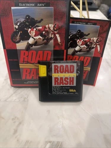 Road Rash (Sega Genesis, 1992) Manual Tested Works Complete In Box CIB