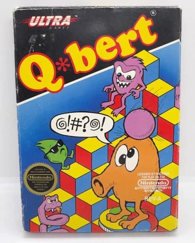 Q*bert (Nintendo Entertainment System, 1989) NES Complete CIB Tested Good Label