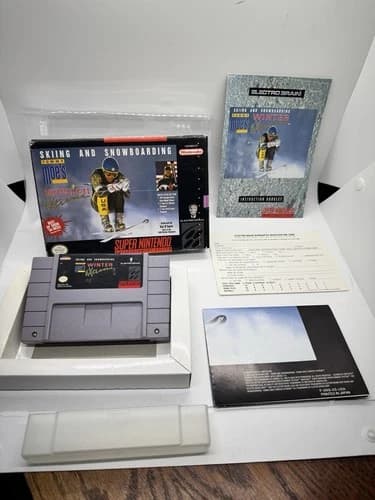 Tommy Moe's Winter Extreme Skiing and Snowboarding Super Nintendo SNES COMPLETE