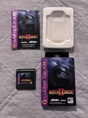 Sega Game Gear Mortal Kombat II CIB Complete in Box Tested