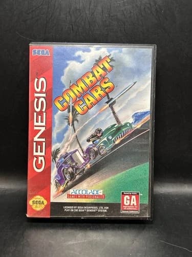 Combat Cars Sega Genesis Complete In Box With manual TESTED